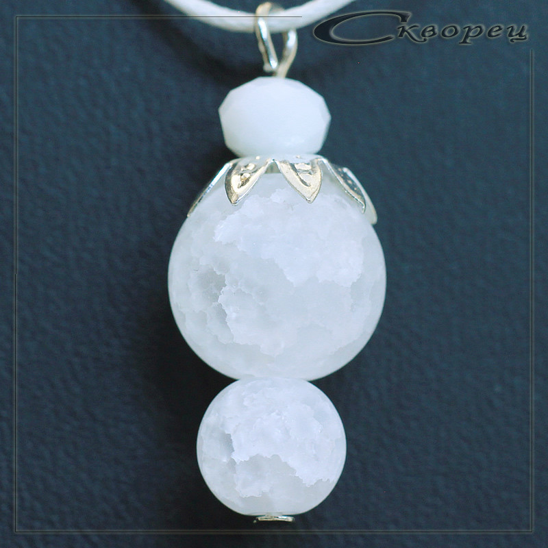 421052 - Подвеска ягодка из кварца сахарного